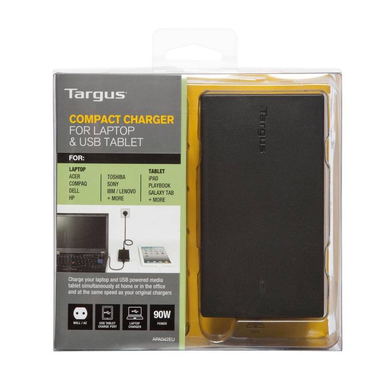 Targus Compact Laptop Charger & USB Tablets Targus Compact Laptop Charger & USB Tablets