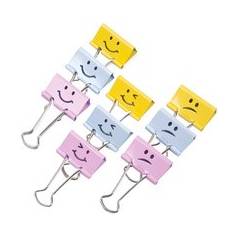 RAPESCO Foldback-Klammer, (B)19 mm, gelb, Emoji