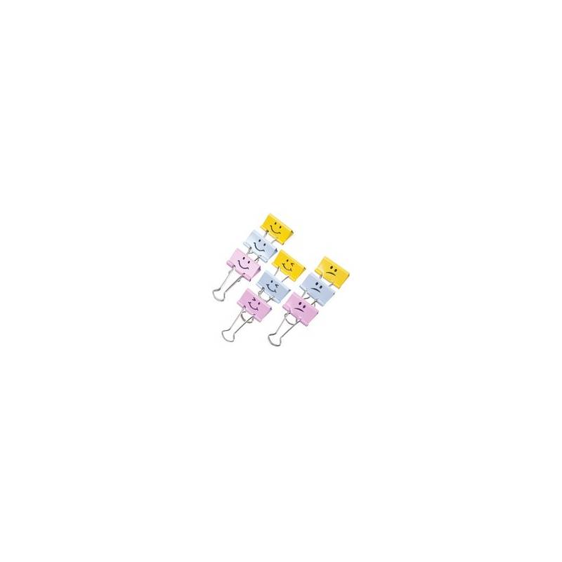 RAPESCO Foldback-Klammer, (B)19 mm, gelb, Emoji