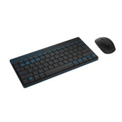 Rapoo Tastatur-Maus-Set 8000M Schwarz/Blau