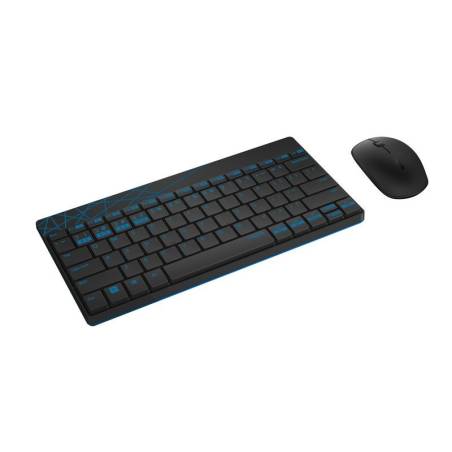 Rapoo Tastatur-Maus-Set 8000M Schwarz/Blau
