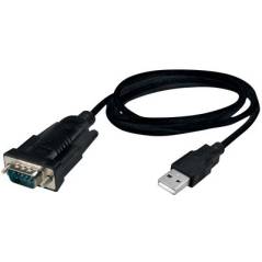 LogiLink USB 2.0 - RS232 Adapterkabel, schwarz, 1,5 m