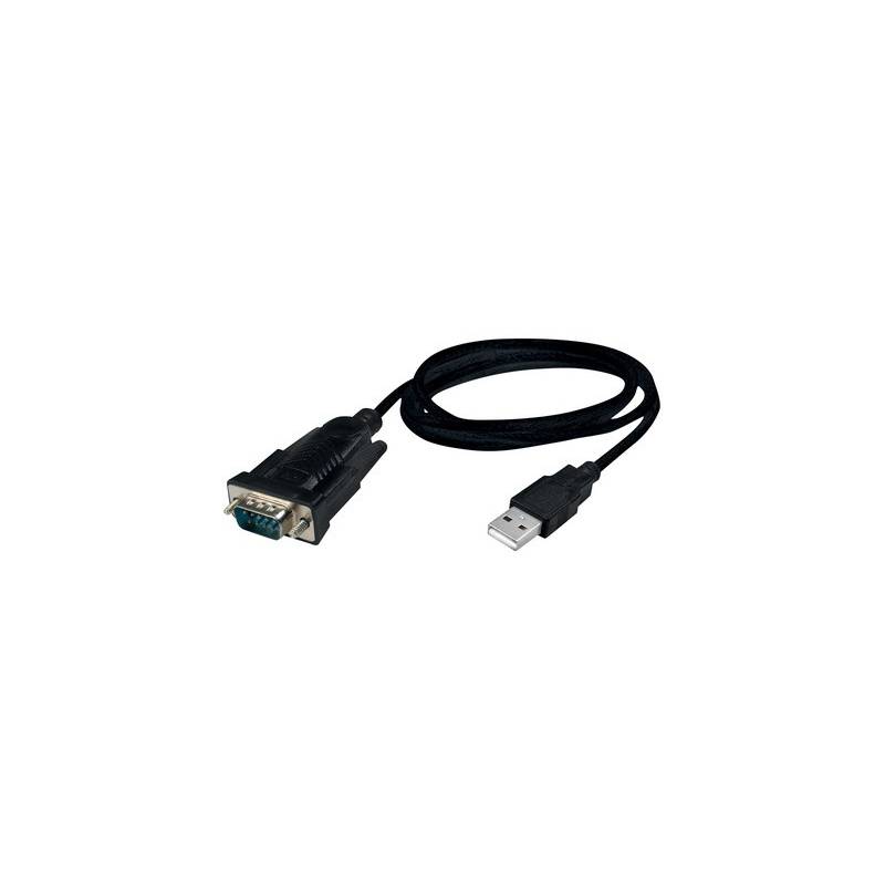 LogiLink USB 2.0 - RS232 Adapterkabel, schwarz, 1,5 m