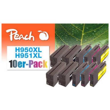 Peach Tintenset HP 950XL / 951XL 4x BK, 2x (C, M, Y)