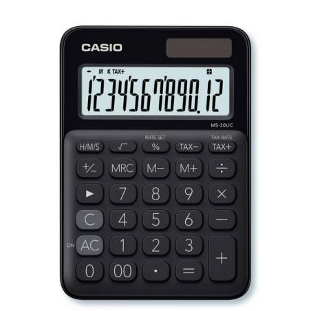 CASIO Mini Taschenrechner MS20UCBK 12-stellig schwarz