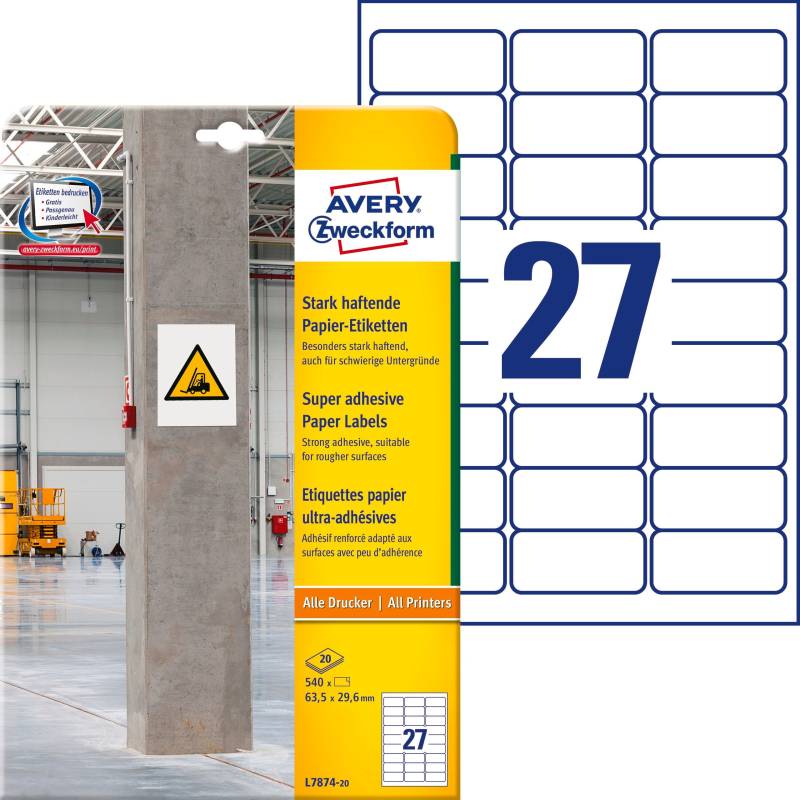 AVERY ZWECKFORM L7874-20
