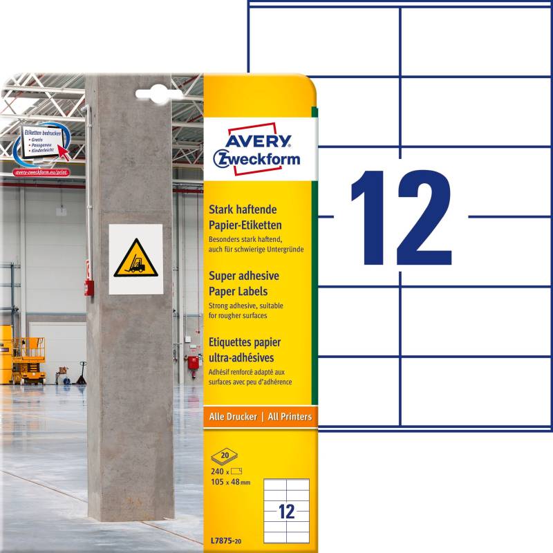 AVERY ZWECKFORM L7875-20
