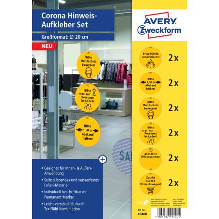 AVERY ZWECKFORM Hinweis