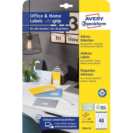 AVERY ZWECKFORM 7636-10