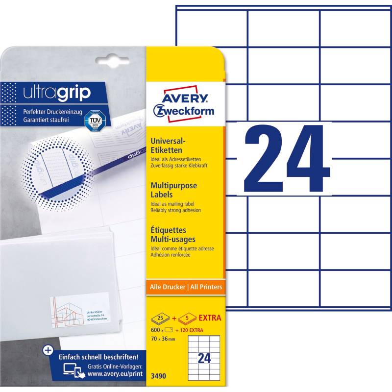 AVERY ZWECKFORM 3490