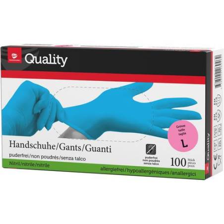 QUALITY Einweghandschuhe blau