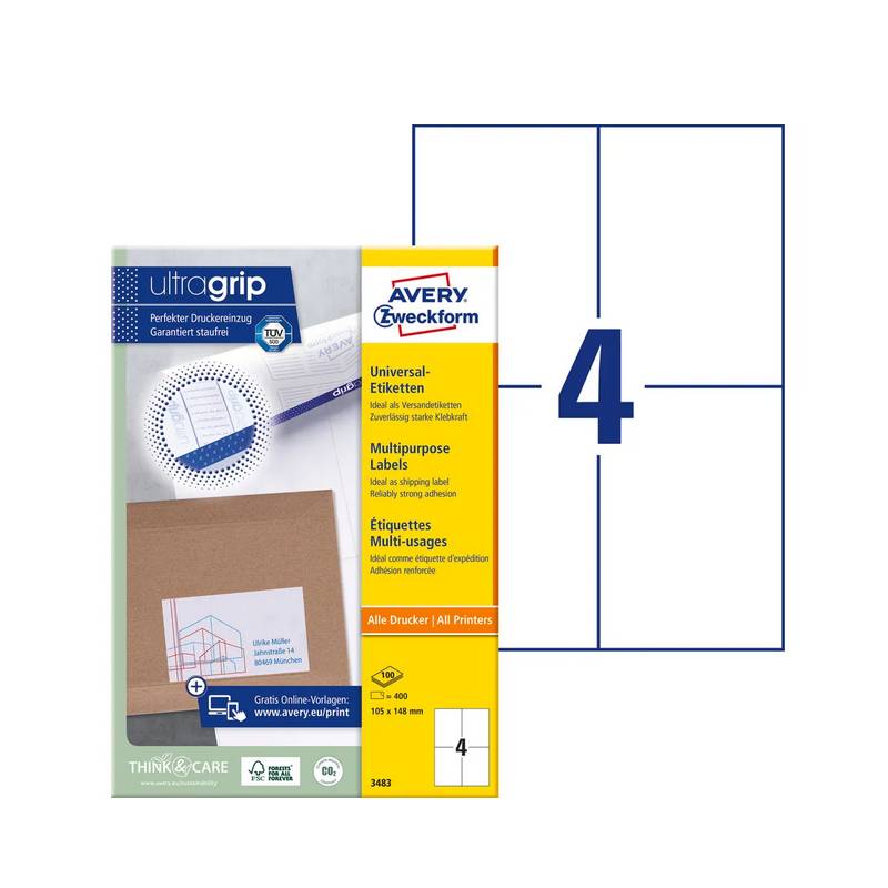AVERY ZWECKFORM 3483