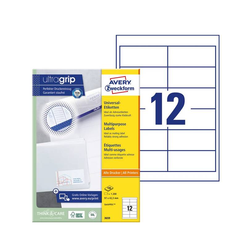 AVERY ZWECKFORM 3659