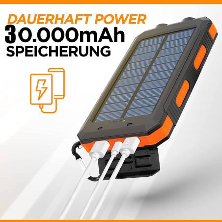 Solar Power Bank 30000mAh