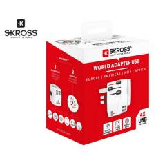 SKROSS Weltreiseadapter PRO Light 4x USB A 1.302471