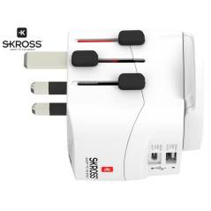 SKROSS Weltreiseadapter PRO Light USB A + C