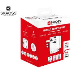 SKROSS Weltreiseadapter PRO Light USB A + C