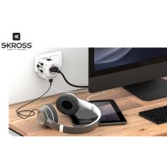 SKROSS Weltreiseadapter PRO Light USB A + C