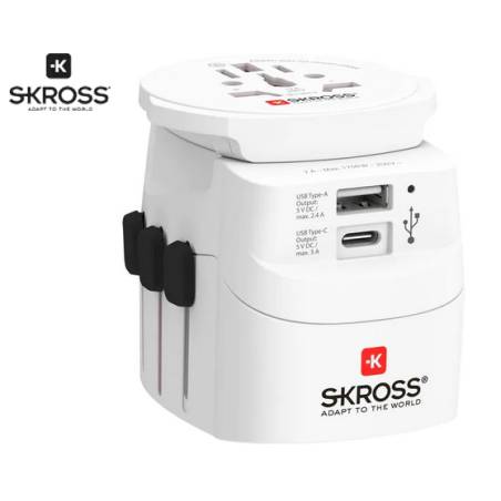 SKROSS Weltreiseadapter PRO Light USB A + C 1.302472