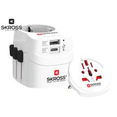 SKROSS Weltreiseadapter PRO Light USB A + C