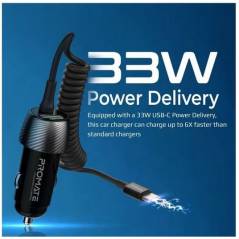 Promate Autoladegerät PowerDrive-33PDC QC3.0, Car Charger