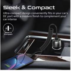 Promate Autoladegerät PowerDrive-33PDC QC3.0, Car Charger