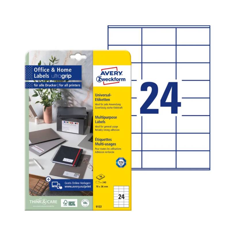 AVERY ZWECKFORM Etiketten 6122Z AVERY ZWECKFORM Etiketten 6122Z