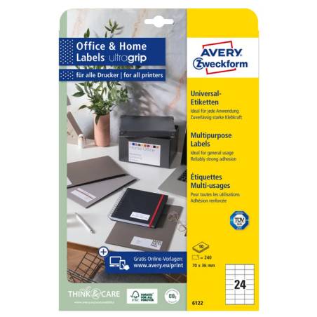 AVERY ZWECKFORM Etiketten 6122Z