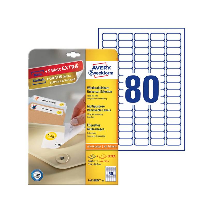 AVERY ZWECKFORM L4732REV-25