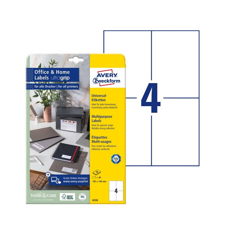 AVERY ZWECKFORM Etiketten 105x148mm AVERY ZWECKFORM Etiketten 105x148mm
