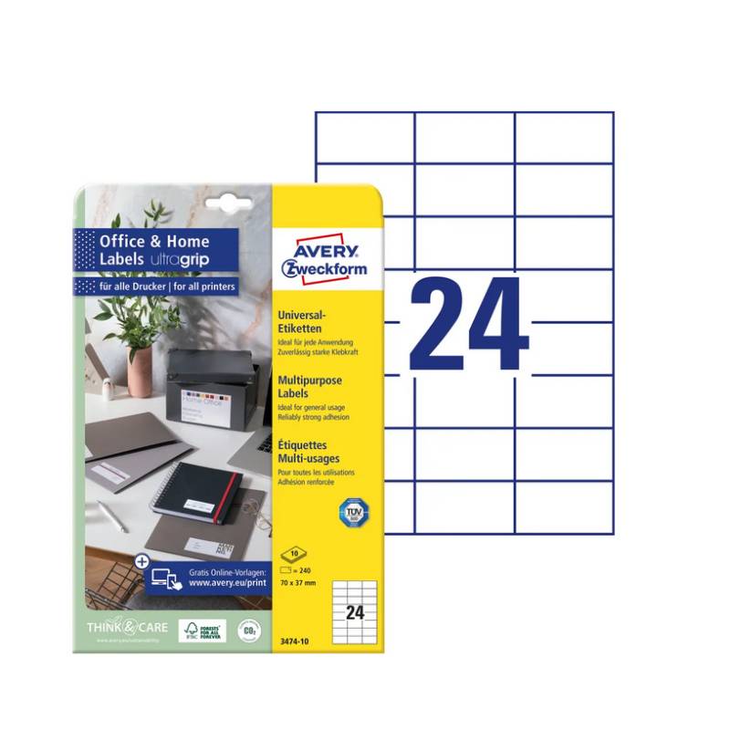 AVERY ZWECKFORM 3474-10