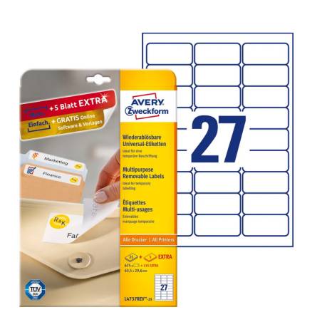 AVERY ZWECKFORM L4737REV-25