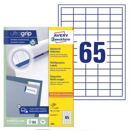 AVERY ZWECKFORM Etiketten 38x21, 2mm