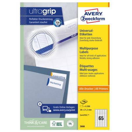 AVERY ZWECKFORM Etiketten 38x21, 2mm