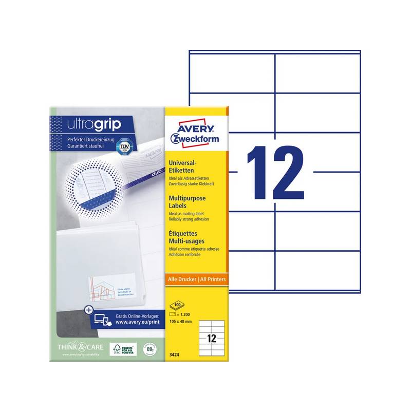 AVERY ZWECKFORM 3424