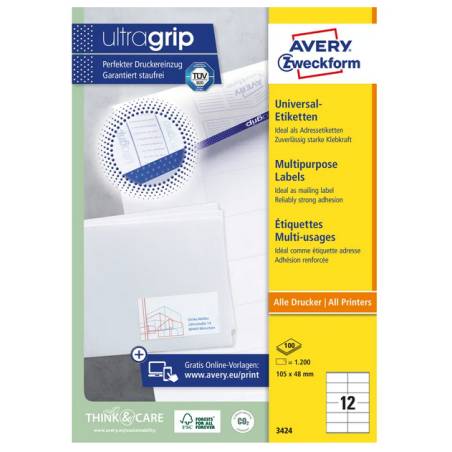 AVERY ZWECKFORM 3424