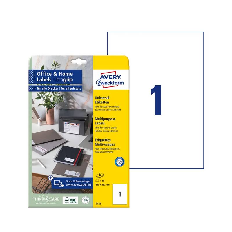 AVERY ZWECKFORM Etiketten 210x297mm AVERY ZWECKFORM Etiketten 210x297mm