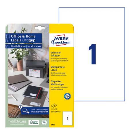 AVERY ZWECKFORM Etiketten 210x297mm