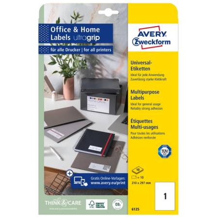 AVERY ZWECKFORM Etiketten 210x297mm