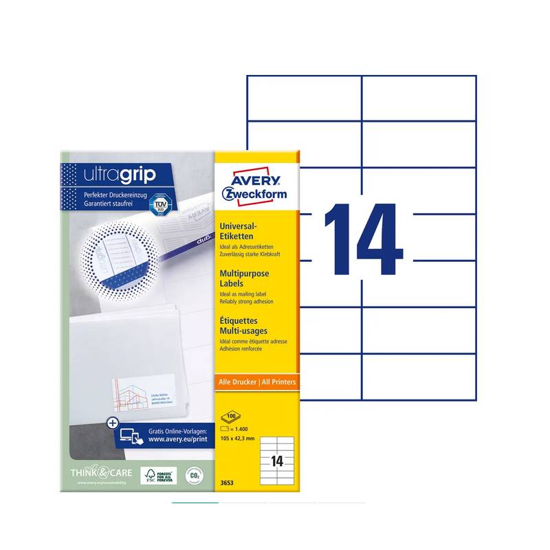 AVERY ZWECKFORM 3653