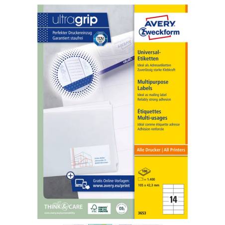 AVERY ZWECKFORM 3653