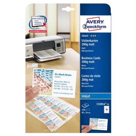 AVERY ZWECKFORM Visitenkarten 85x54mm/A4