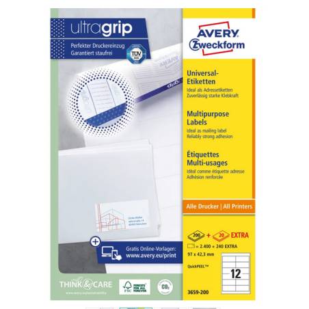 AVERY ZWECKFORM Etiketten 97x42,3mm