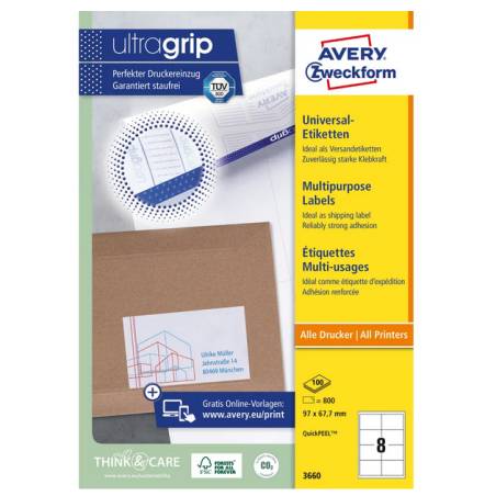 AVERY ZWECKFORM Etiketten 97×67,7mm