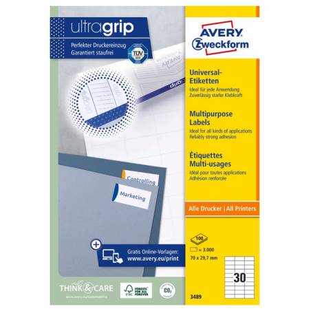 AVERY ZWECKFORM 3489