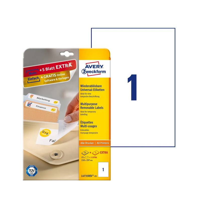 AVERY ZWECKFORM L4735REV-25