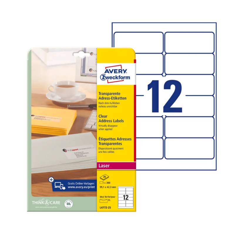 AVERY ZWECKFORM L4772-25