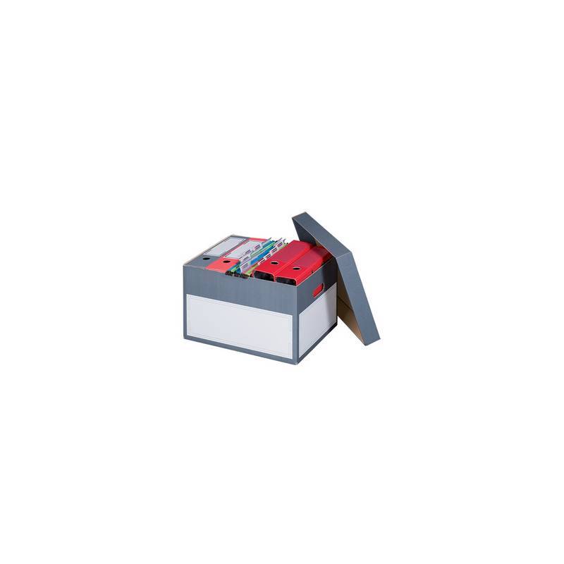SMARTBOXPRO Archiv-/Transportbox L, grau, mit Stülpdeckel