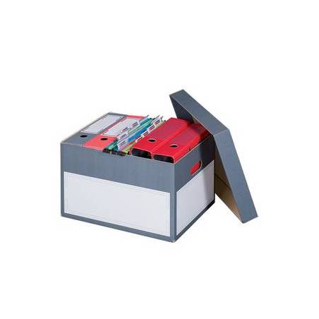 SMARTBOXPRO Archiv-/Transportbox L, grau, mit Stülpdeckel