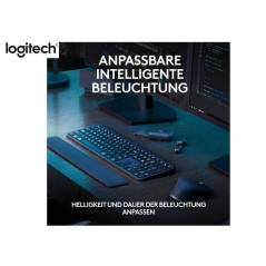 Logitech Tastatur MX Keys S Plus CH-Layout mit Handgelenkauflage